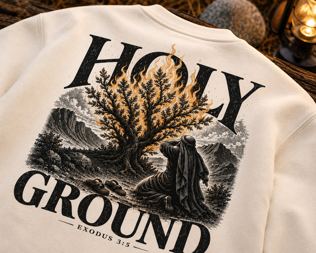 Holy Ground | Essential Heavyweight Crewneck Unisex Sweatshirt | Exodus