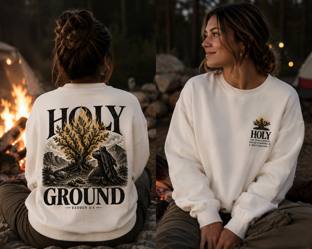Holy Ground | Essential Heavyweight Crewneck Unisex Sweatshirt | Exodus