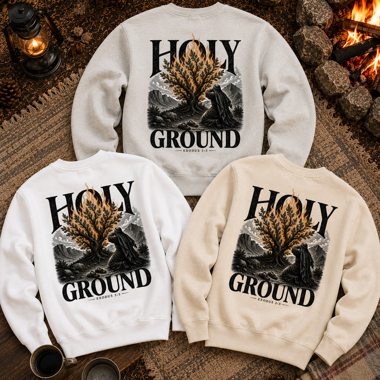 Holy Ground | Essential Heavyweight Crewneck Unisex Sweatshirt | Exodus